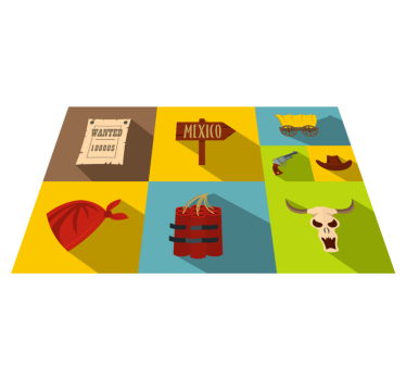 Wanted mexican theme izvirna jedilna podloga - TenStickers