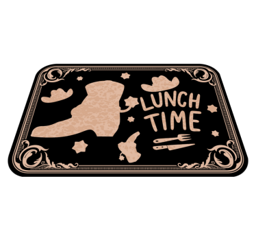 Klobuk in škornji vzorec drugih barv vinil placemats - TenStickers