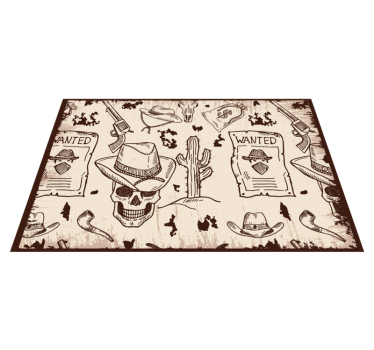 Zahodne ikone druge barve vinilne placemats - TenStickers