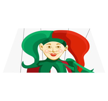 Halloween marionette nasmejana otroška namizna preproga - TenStickers
