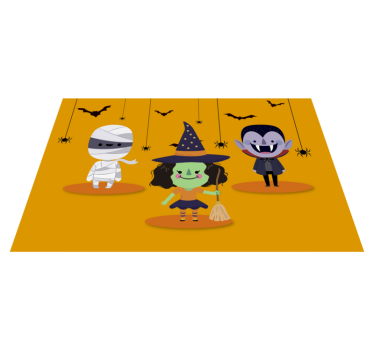 Srečne čarovnice mumija in vampirji halloween preproge - TenStickers