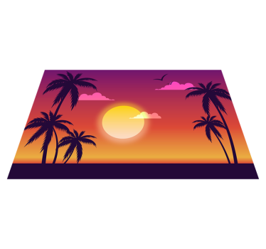 70-ih sončni zahod 70-ih sončni vložki iz sonca - TenStickers