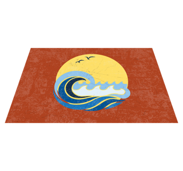 Sunset wave scene izvirna jedilna podloga - TenStickers