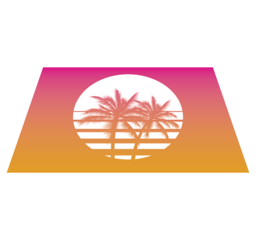 Palm tree twilight izvirna jedilna podloga - TenStickers