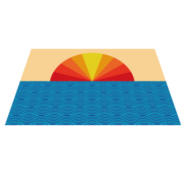 Sunrise ocean waves teksturna pogrinjek - TenStickers