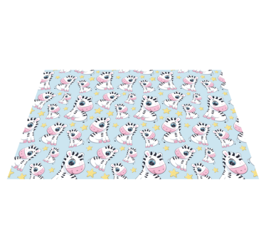 Adorable zebra motif otroški pogrinjek za mizo - TenStickers