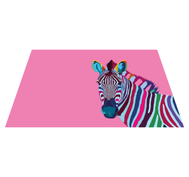 Pop art pogrinjki z zebrastim tiskom - TenStickers