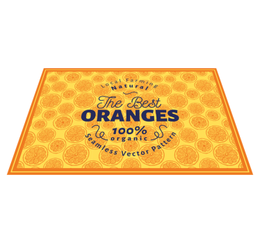Orange slice pattern izvirna jedilna podloga - TenStickers