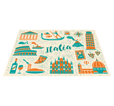 Culinary italia scene izvirna jedilna podloga - TenStickers