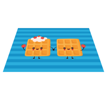Happy waffle friends otroški pogrinjek za mizo - TenStickers
