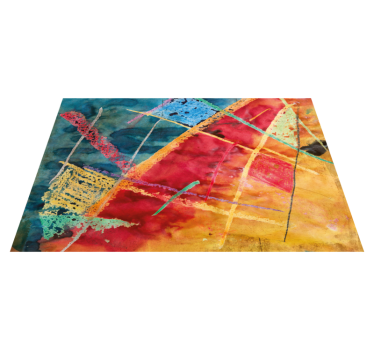 Vibrant geometric patterns izvirna jedilna podloga - TenStickers