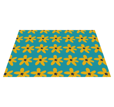 Vibrant floral pattern moderno preprogo - TenStickers