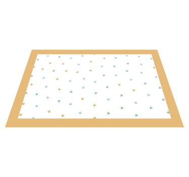 Sleek triangle pattern pogrinjek z imenom - TenStickers