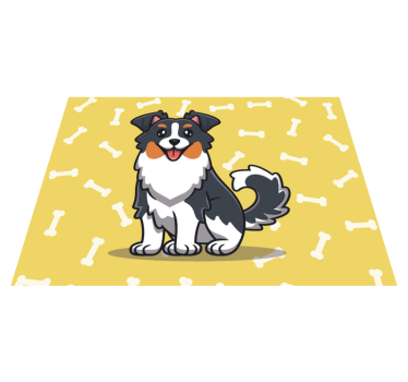 Cute dog character otroški pogrinjek za mizo - TenStickers