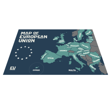 Map of european union pogrinjek s citati - TenStickers