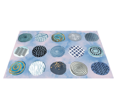 Circular patterns composition teksturni pogrinjek - TenStickers