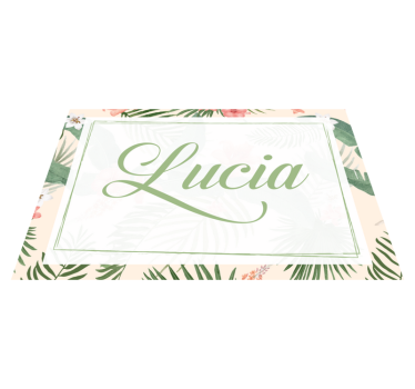 Floral name design pogrinjek z imenom - TenStickers