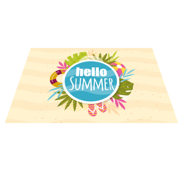 Hello summer vibe izvirna jedilna podloga - TenStickers