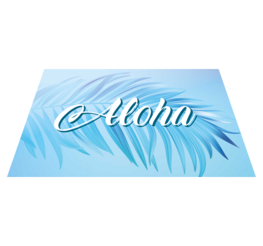 Aloha palm leaves pogrinjek s citati - TenStickers