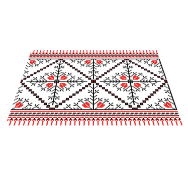 Geometric floral pattern izvirna jedilna podloga - TenStickers