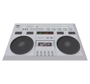 Retro boombox style izvirna jedilna podloga - TenStickers