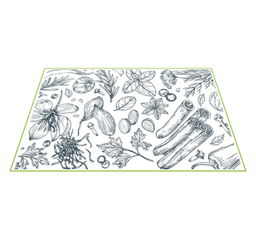 Herb pattern background teksturna pogrinjek - TenStickers