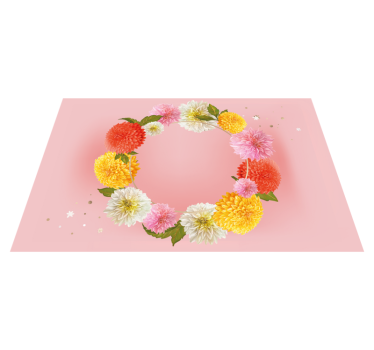 Floral circle accent izvirna jedilna podloga - TenStickers