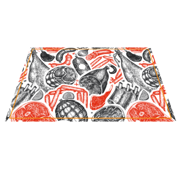 Food illustration patterns izvirna jedilna podloga - TenStickers