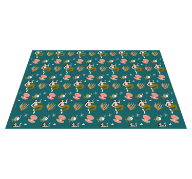 Mermaid seashell pattern otroški pogrinjek za mizo - TenStickers