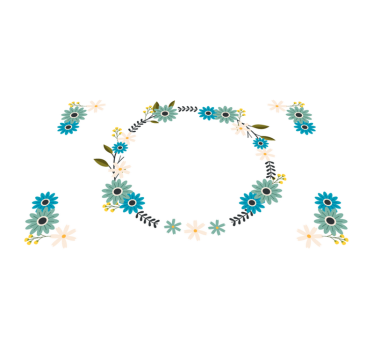 Krona divjih cvetov elegantni namizni pogrinjki - TenStickers