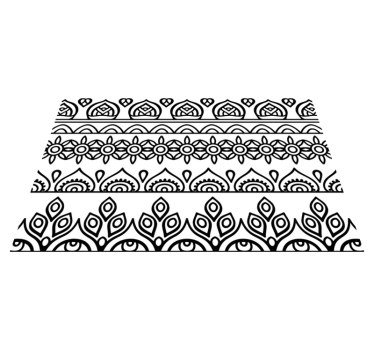 črno-bele mandala elegantne namizne pogrinjke - TenStickers