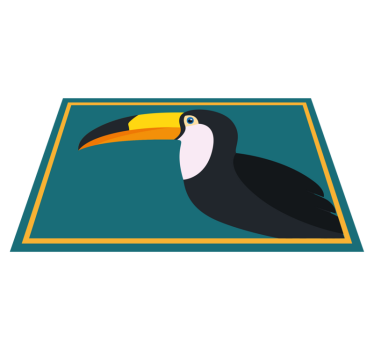 Pisani risani tukan, sodobni vinilni pogrinjki - TenStickers