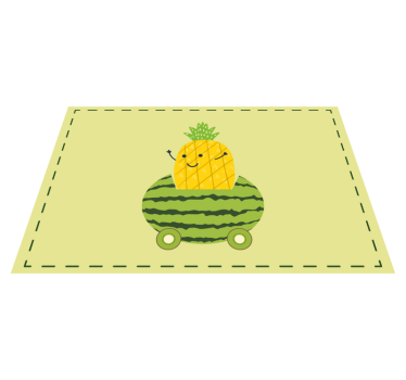 Pineapple watermelon vehicle otroški pogrinjek - TenStickers