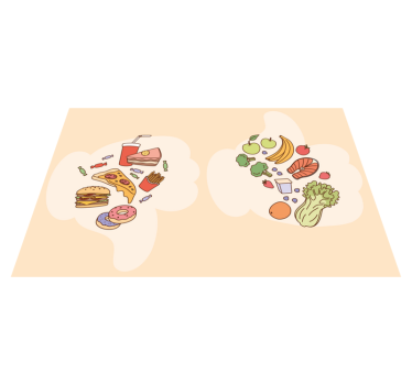 Food-themed elements otroški pogrinjek za mizo - TenStickers