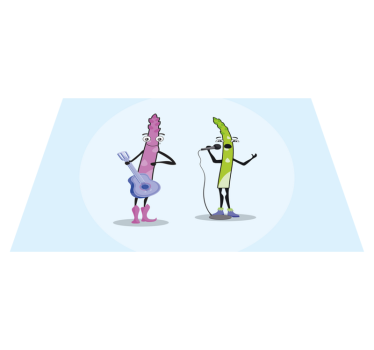 Musical vegetable characters otroški pogrinjek za mizo - TenStickers