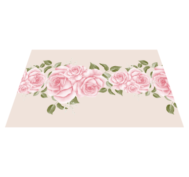 Elegantni namizni pogrinjki z vzorcem vintage roza vrtnice - TenStickers