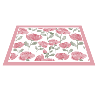 Elegantni namizni pogrinjki z naravnim vintage vzorcem vrtnic - TenStickers