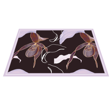 Orchid floral pattern elegantna pogrinjek - TenStickers