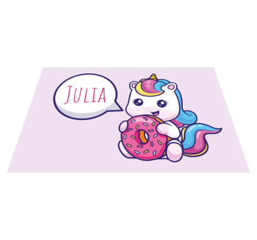Konj s pončico Podloga z imenom - TenStickers