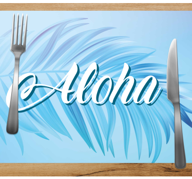 Aloha palm leaves pogrinjek s citati - TenStickers