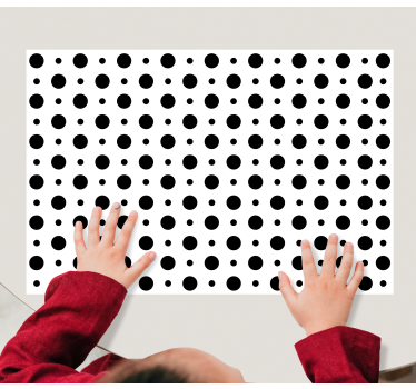 Black polka dots teksturni pogrinjek - TenStickers