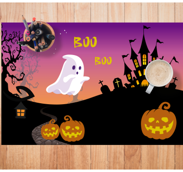 Boo halloween night halloween namizne podstavki - TenStickers