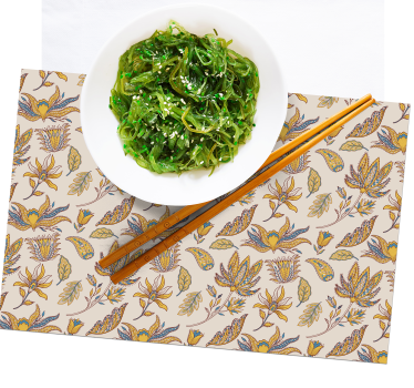 Botanical leaf pattern izvirna jedilna podloga - TenStickers