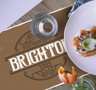 Brighton restaurant logo pogrinjek s citati - TenStickers