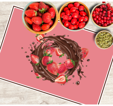 Chocolate dipped strawberries izvirna jedilna podloga - TenStickers