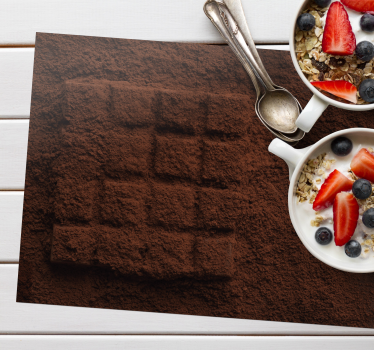 Chocolate powder texture izvirna jedilna podloga - TenStickers