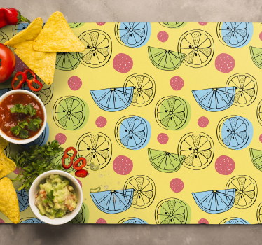Citrus pattern background izvirna jedilna podloga - TenStickers