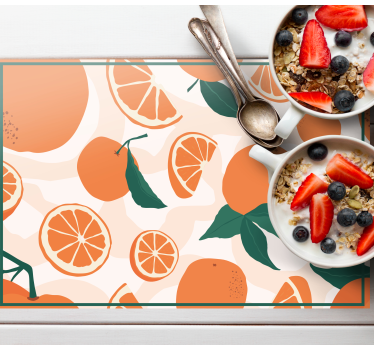 Citrus slice motif izvirna jedilna podloga - TenStickers