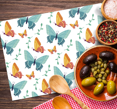 Colorful butterfly pattern izvirna jedilna podloga - TenStickers