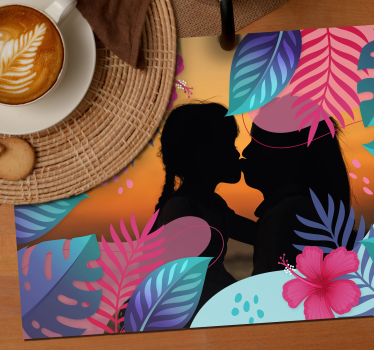 Colorful tropical leaves izvirna jedilna podloga - TenStickers